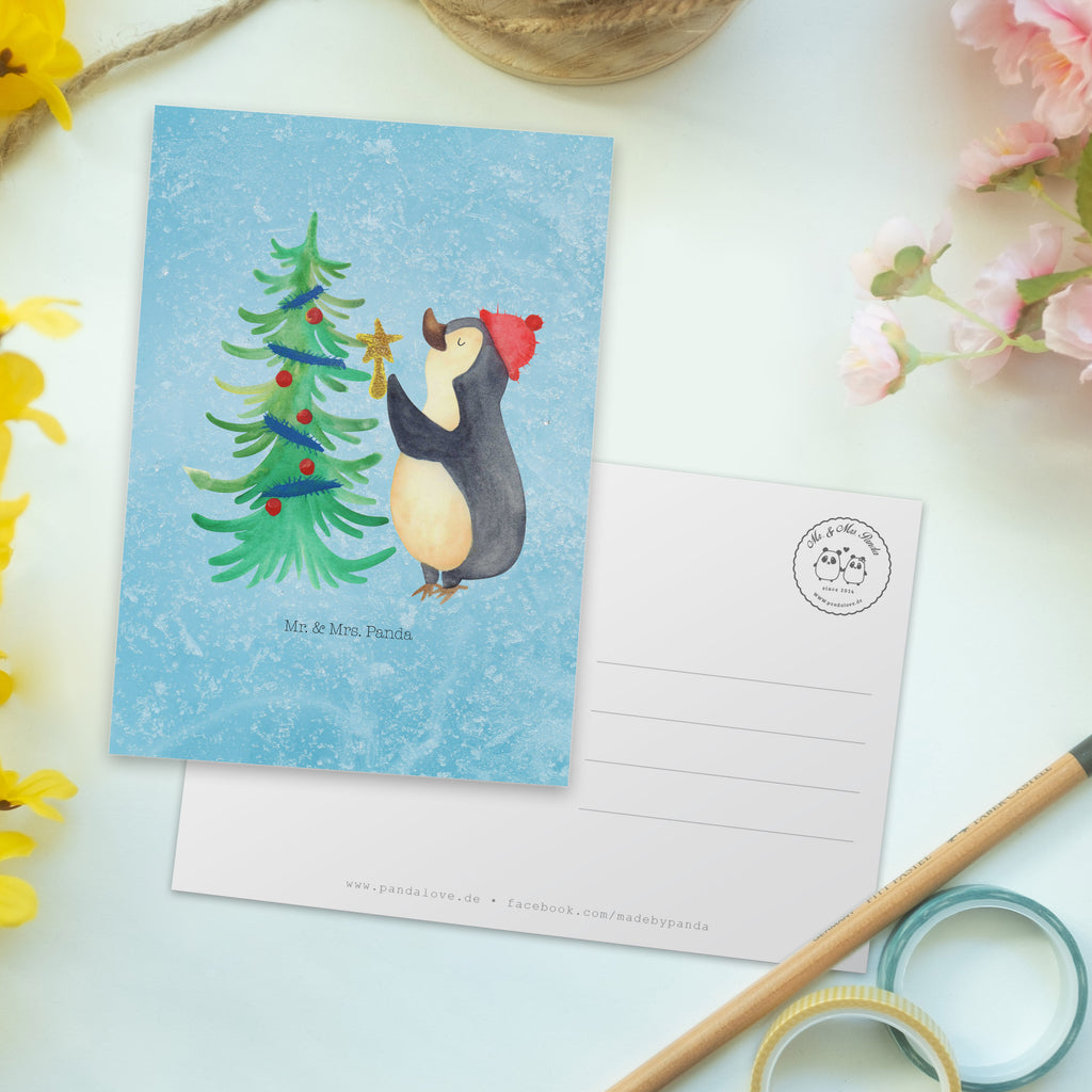 Postkarte Pinguin Weihnachtsbaum Postkarte, Karte, Geschenkkarte, Grußkarte, Einladung, Ansichtskarte, Geburtstagskarte, Einladungskarte, Dankeskarte, Ansichtskarten, Einladung Geburtstag, Einladungskarten Geburtstag, Winter, Weihnachten, Weihnachtsdeko, Nikolaus, Advent, Heiligabend, Wintermotiv, Pinguin