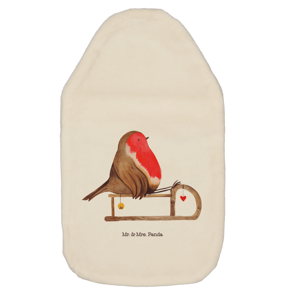 Wärmflasche Rotkehlchen Schlitten Wärmekissen, Kinderwärmflasche, Körnerkissen, Wärmflaschenbezug, Wärmflasche mit Bezug, Wärmflasche, Bettflasche, Kleine Wärmflasche, Winter, Weihnachten, Weihnachtsdeko, Nikolaus, Advent, Heiligabend, Wintermotiv, Schlitten, Vogel