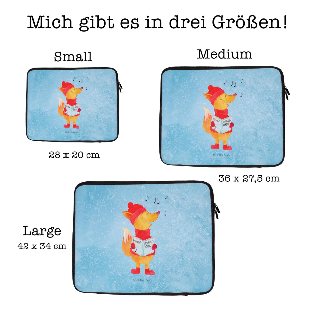 Notebook Tasche Fuchs Sänger Notebook Tasche, Laptop, Computertasche, Tasche, Notebook-Tasche, Notebook-Reisehülle, Notebook Schutz, Winter, Weihnachten, Weihnachtsdeko, Nikolaus, Advent, Heiligabend, Wintermotiv, Fuchs, Füchse, Sänger, Geschenk Sänger, Singen, Weihnachtslieder