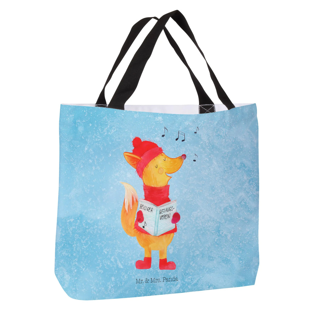 Shopper Fuchs Sänger Beutel, Einkaufstasche, Tasche, Strandtasche, Einkaufsbeutel, Shopper, Schultasche, Freizeittasche, Tragebeutel, Schulbeutel, Alltagstasche, Winter, Weihnachten, Weihnachtsdeko, Nikolaus, Advent, Heiligabend, Wintermotiv, Fuchs, Füchse, Sänger, Geschenk Sänger, Singen, Weihnachtslieder