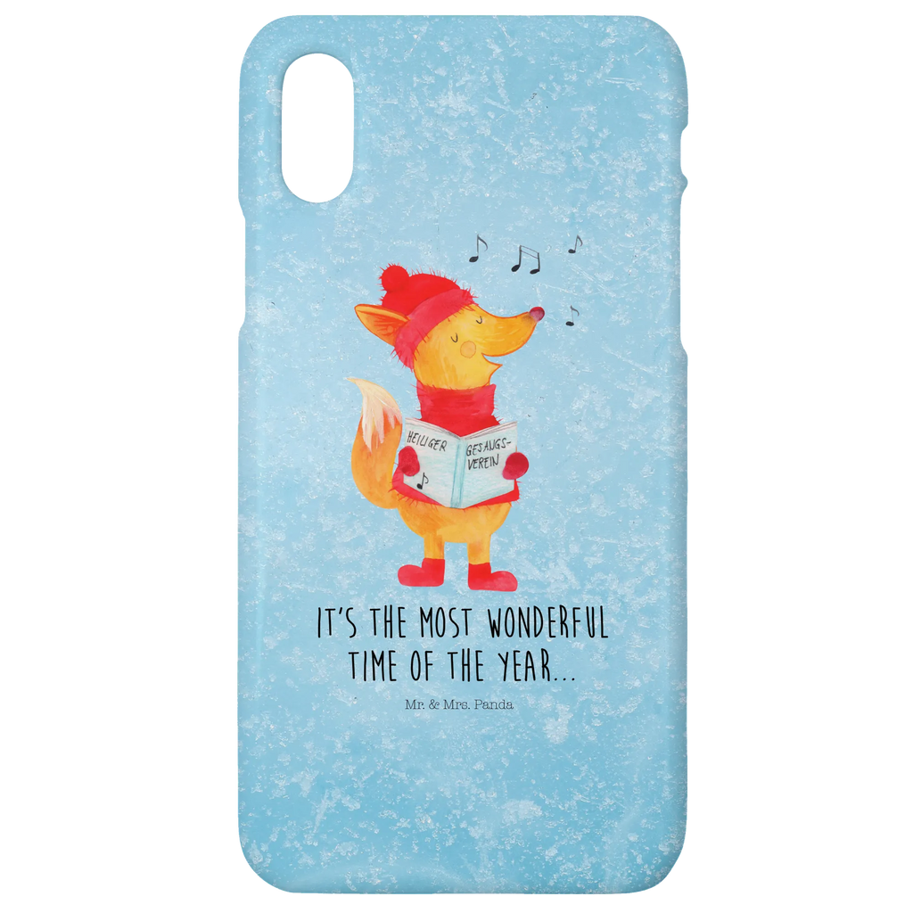 Handyhülle Fuchs Sänger Handyhülle, Handycover, Cover, Handy, Hülle, Iphone 10, Iphone X, Winter, Weihnachten, Weihnachtsdeko, Nikolaus, Advent, Heiligabend, Wintermotiv, Fuchs, Füchse, Sänger, Geschenk Sänger, Singen, Weihnachtslieder