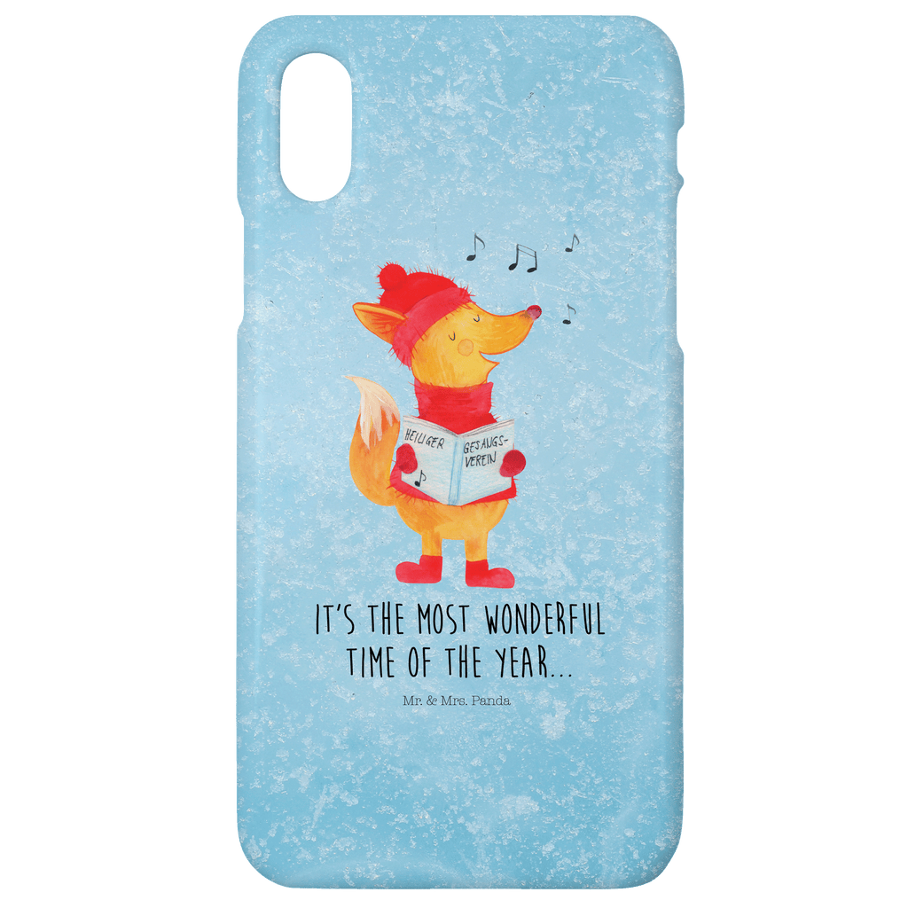 Handyhülle Fuchs Sänger Handyhülle, Handycover, Cover, Handy, Hülle, Iphone 10, Iphone X, Winter, Weihnachten, Weihnachtsdeko, Nikolaus, Advent, Heiligabend, Wintermotiv, Fuchs, Füchse, Sänger, Geschenk Sänger, Singen, Weihnachtslieder