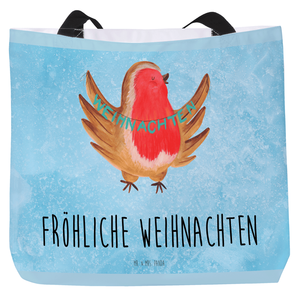 Shopper Rotkehlchen Weihnachten Beutel, Einkaufstasche, Tasche, Strandtasche, Einkaufsbeutel, Shopper, Schultasche, Freizeittasche, Tragebeutel, Schulbeutel, Alltagstasche, Winter, Weihnachten, Weihnachtsdeko, Nikolaus, Advent, Heiligabend, Wintermotiv, Frohe Weihnachten, Weihnachtsmotiv, Weihnachtsgruß, Vogel, xmas