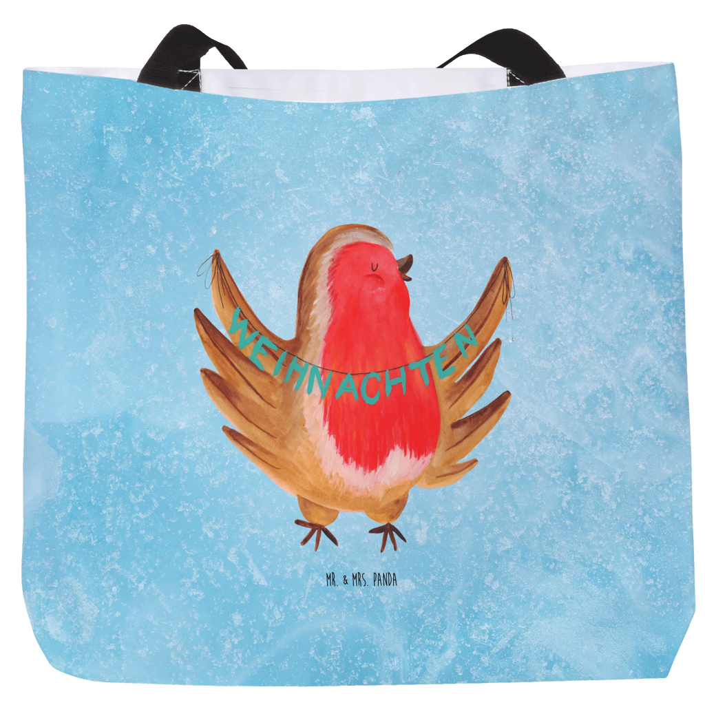 Shopper Rotkehlchen Weihnachten Beutel, Einkaufstasche, Tasche, Strandtasche, Einkaufsbeutel, Shopper, Schultasche, Freizeittasche, Tragebeutel, Schulbeutel, Alltagstasche, Winter, Weihnachten, Weihnachtsdeko, Nikolaus, Advent, Heiligabend, Wintermotiv, Frohe Weihnachten, Weihnachtsmotiv, Weihnachtsgruß, Vogel, xmas