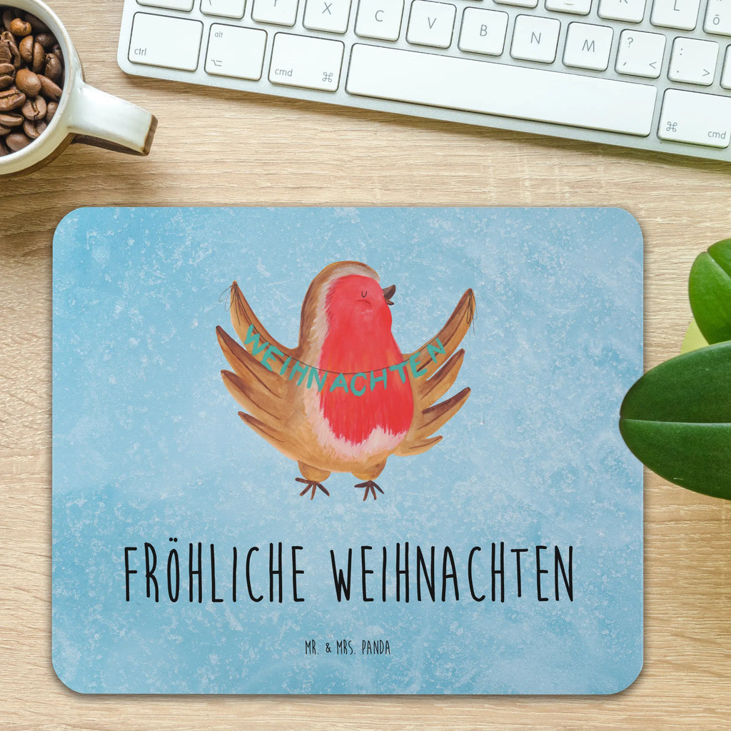 Mauspad Rotkehlchen Weihnachten Mousepad, Computer zubehör, Büroausstattung, PC Zubehör, Arbeitszimmer, Mauspad, Einzigartiges Mauspad, Designer Mauspad, Mausunterlage, Mauspad Büro, Winter, Weihnachten, Weihnachtsdeko, Nikolaus, Advent, Heiligabend, Wintermotiv, Frohe Weihnachten, Weihnachtsmotiv, Weihnachtsgruß, Vogel, xmas