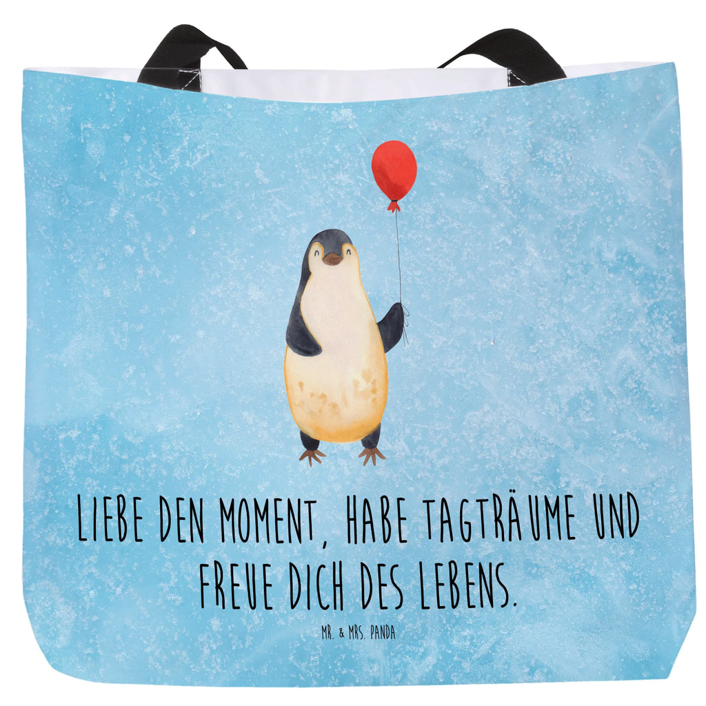 Shopper Pinguin Luftballon Beutel, Einkaufstasche, Tasche, Strandtasche, Einkaufsbeutel, Shopper, Schultasche, Freizeittasche, Tragebeutel, Schulbeutel, Alltagstasche, Pinguin, Pinguine, Luftballon, Tagträume, Lebenslust, Geschenk Freundin, Geschenkidee, beste Freundin, Motivation, Neustart, neues Leben, Liebe, Glück