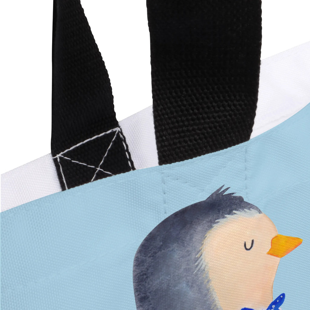 Shopper Pinguin Pärchen Beutel, Einkaufstasche, Tasche, Strandtasche, Einkaufsbeutel, Shopper, Schultasche, Freizeittasche, Tragebeutel, Schulbeutel, Alltagstasche, Pinguin, Pinguine, Liebe, Liebespaar, Liebesbeweis, Liebesgeschenk, Verlobung, Jahrestag, Hochzeitstag, Hochzeit, Hochzeitsgeschenk, große Liebe, Traumpaar