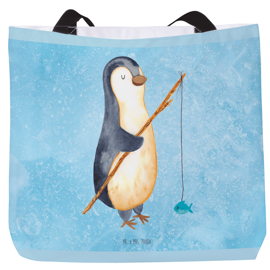 Shopper Pinguin Angler Beutel, Einkaufstasche, Tasche, Strandtasche, Einkaufsbeutel, Shopper, Schultasche, Freizeittasche, Tragebeutel, Schulbeutel, Alltagstasche, Pinguin, Pinguine, Angeln, Angler, Tagträume, Hobby, Plan, Planer, Tagesplan, Neustart, Motivation, Geschenk, Freundinnen, Geschenkidee, Urlaub, Wochenende