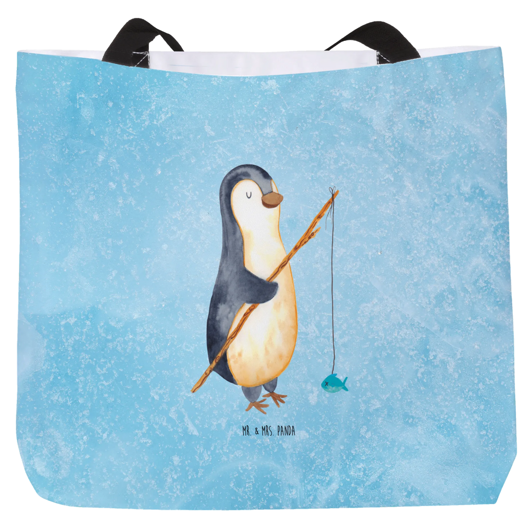 Shopper Pinguin Angler Beutel, Einkaufstasche, Tasche, Strandtasche, Einkaufsbeutel, Shopper, Schultasche, Freizeittasche, Tragebeutel, Schulbeutel, Alltagstasche, Pinguin, Pinguine, Angeln, Angler, Tagträume, Hobby, Plan, Planer, Tagesplan, Neustart, Motivation, Geschenk, Freundinnen, Geschenkidee, Urlaub, Wochenende