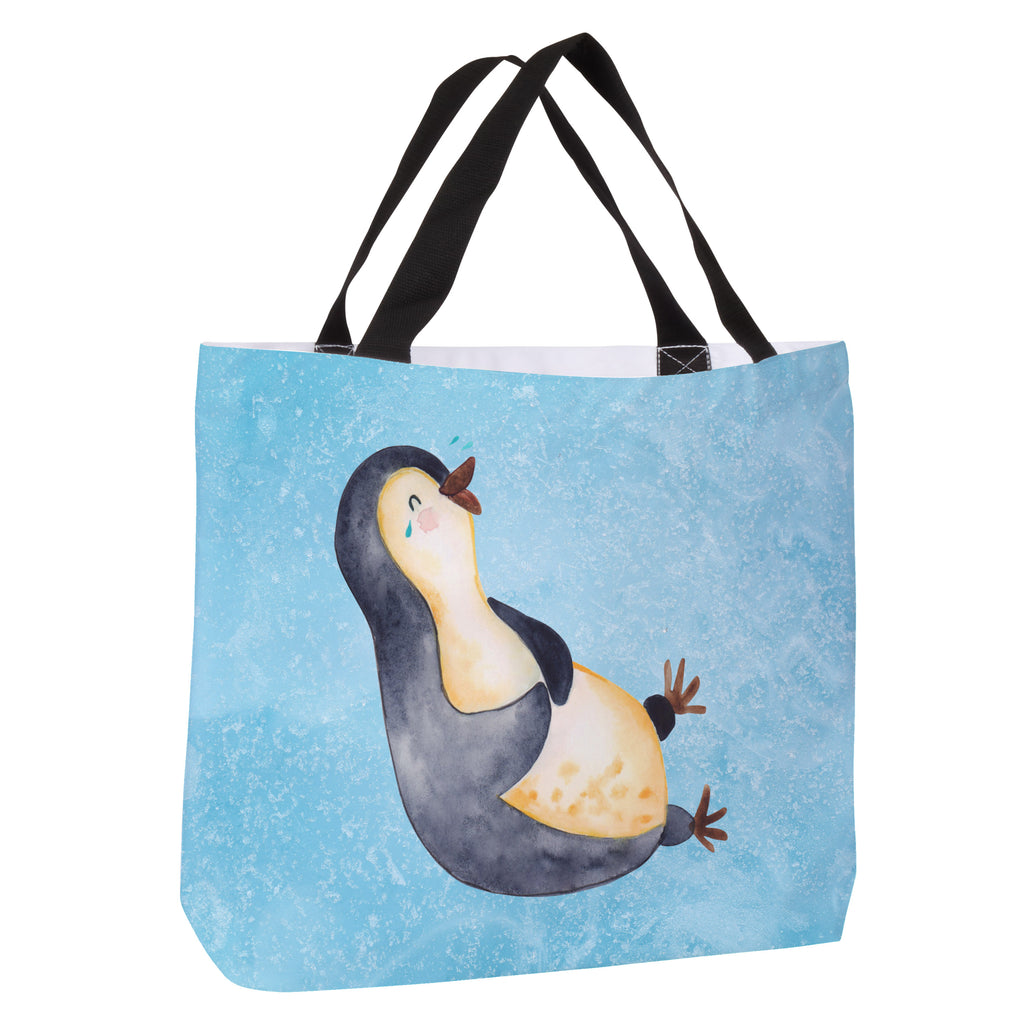 Shopper Pinguin Lachen Beutel, Einkaufstasche, Tasche, Strandtasche, Einkaufsbeutel, Shopper, Schultasche, Freizeittasche, Tragebeutel, Schulbeutel, Alltagstasche, Pinguin, Pinguine, lustiger Spruch, Optimismus, Fröhlich, Lachen, Humor, Fröhlichkeit