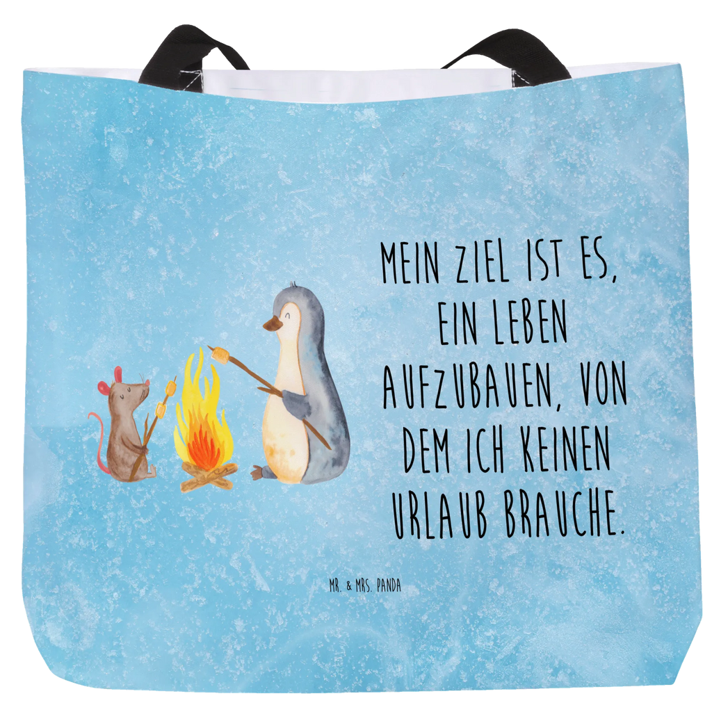 Shopper Pinguin Lagerfeuer Beutel, Einkaufstasche, Tasche, Strandtasche, Einkaufsbeutel, Shopper, Schultasche, Freizeittasche, Tragebeutel, Schulbeutel, Alltagstasche, Pinguin, Maus, Pinguine, Lagerfeuer, Leben, Arbeit, Job, Motivation, Büro, Büroalltag, Lebensspruch, Lebensmotivation, Neustart, Liebe, grillen, Feuer, Marshmallows