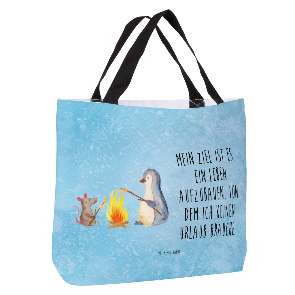 Shopper Pinguin Lagerfeuer Beutel, Einkaufstasche, Tasche, Strandtasche, Einkaufsbeutel, Shopper, Schultasche, Freizeittasche, Tragebeutel, Schulbeutel, Alltagstasche, Pinguin, Maus, Pinguine, Lagerfeuer, Leben, Arbeit, Job, Motivation, Büro, Büroalltag, Lebensspruch, Lebensmotivation, Neustart, Liebe, grillen, Feuer, Marshmallows