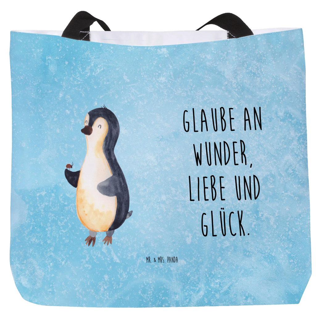 Shopper Pinguin Marienkäfer Beutel, Einkaufstasche, Tasche, Strandtasche, Einkaufsbeutel, Shopper, Schultasche, Freizeittasche, Tragebeutel, Schulbeutel, Alltagstasche, Pinguin, Pinguine, Marienkäfer, Liebe, Wunder, Glück, Freude, Lebensfreude