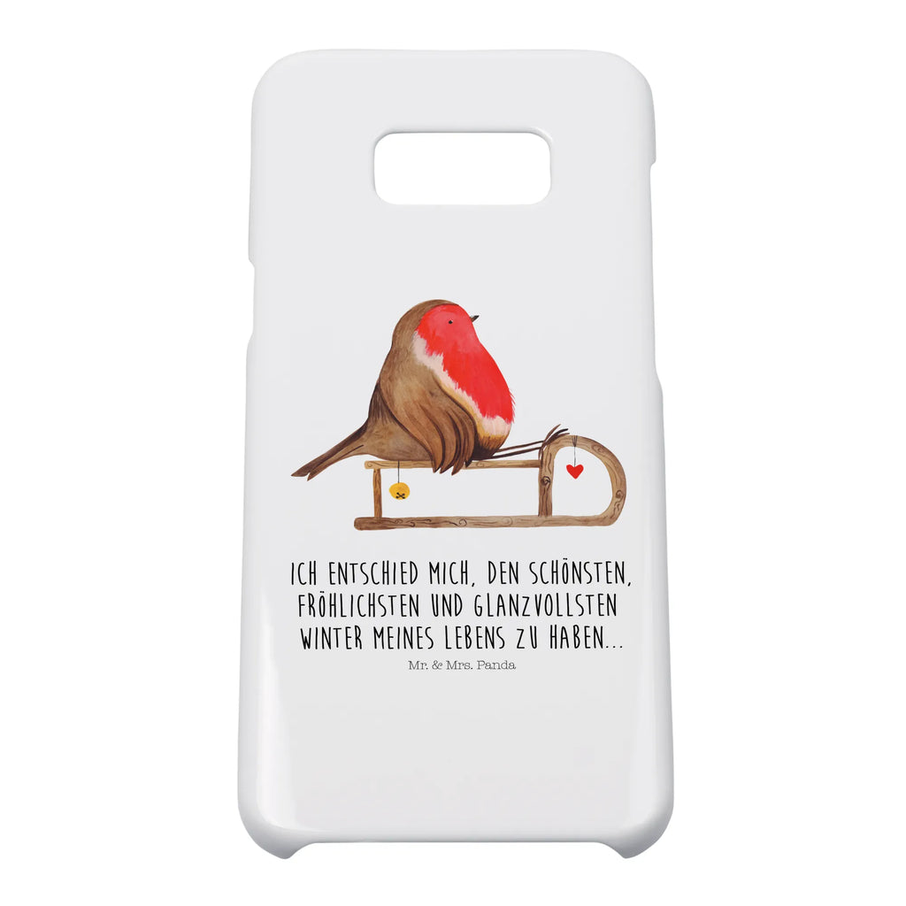 Handyhülle Rotkehlchen Schlitten Handyhülle, Handycover, Cover, Handy, Hülle, Iphone 10, Iphone X, Winter, Weihnachten, Weihnachtsdeko, Nikolaus, Advent, Heiligabend, Wintermotiv, Schlitten, Vogel