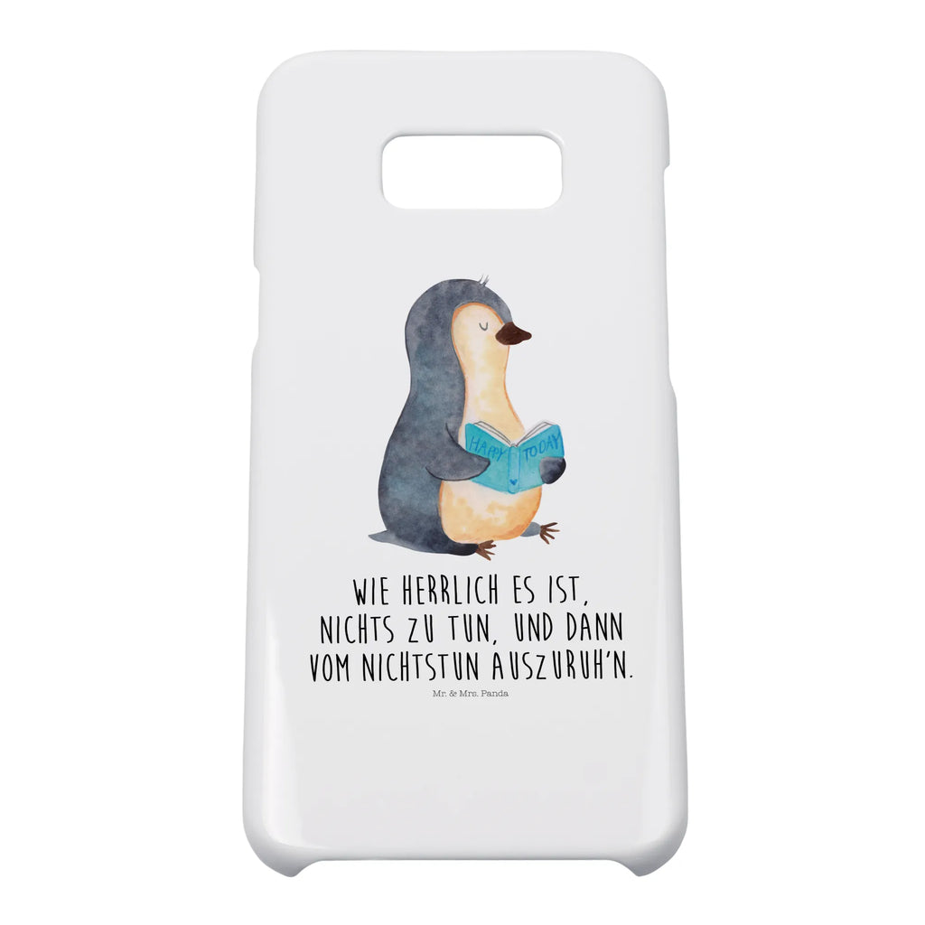 Handyhülle Pinguin Buch Handyhülle, Handycover, Cover, Handy, Hülle, Iphone 10, Iphone X, Pinguin, Pinguine, Buch, Lesen, Bücherwurm, Nichtstun, Faulenzen, Ferien, Urlaub, Freizeit