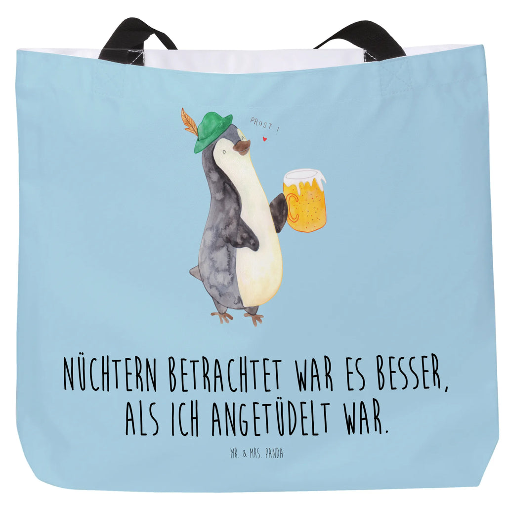 Shopper Pinguin Bier Beutel, Einkaufstasche, Tasche, Strandtasche, Einkaufsbeutel, Shopper, Schultasche, Freizeittasche, Tragebeutel, Schulbeutel, Alltagstasche, Pinguin, Pinguine, Bier, Oktoberfest