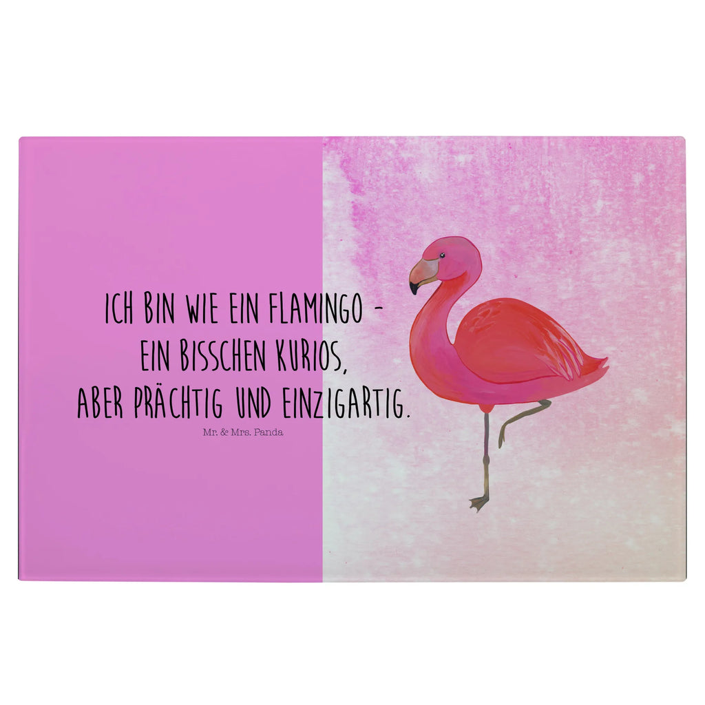 Glasschneidebrett Flamingo Classic Glasschneidebrett, Schneidebrett, Flamingo, Einzigartig, Selbstliebe, Stolz, ich, für mich, Spruch, Freundin, Freundinnen, Außenseiter, Sohn, Tochter, Geschwister