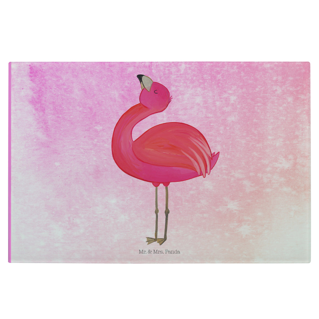 Glasschneidebrett Flamingo Stolz Glasschneidebrett, Schneidebrett, Flamingo, stolz, Freude, Selbstliebe, Selbstakzeptanz, Freundin, beste Freundin, Tochter, Mama, Schwester