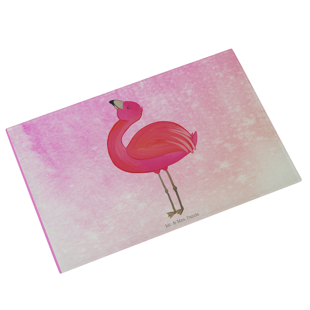 Glasschneidebrett Flamingo Stolz Glasschneidebrett, Schneidebrett, Flamingo, stolz, Freude, Selbstliebe, Selbstakzeptanz, Freundin, beste Freundin, Tochter, Mama, Schwester