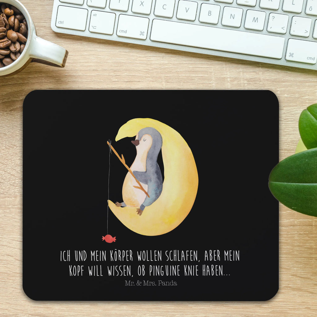 Mauspad Pinguin Mond Mousepad, Computer zubehör, Büroausstattung, PC Zubehör, Arbeitszimmer, Mauspad, Einzigartiges Mauspad, Designer Mauspad, Mausunterlage, Mauspad Büro, Pinguin, Pinguine, Spruch, schlafen, Nachtruhe, Einschlafen, Schlafzimmer, Schlafstörungen, Gästezimmer