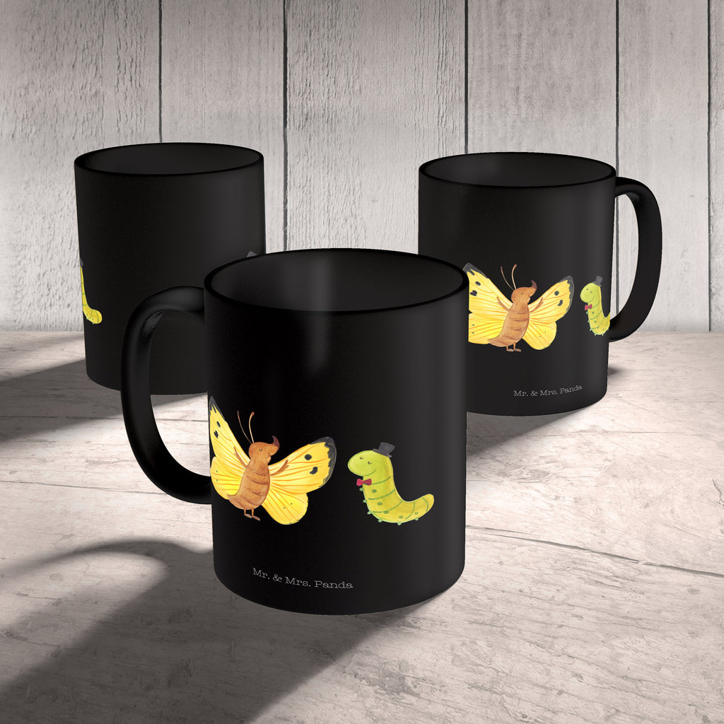 Tasse Raupe & Schmetterling Tasse, Kaffeetasse, Teetasse, Becher, Kaffeebecher, Teebecher, Keramiktasse, Porzellantasse, Büro Tasse, Geschenk Tasse, Tasse Sprüche, Tasse Motive, Kaffeetassen, Tasse bedrucken, Designer Tasse, Cappuccino Tassen, Schöne Teetassen, Tiermotive, Gute Laune, lustige Sprüche, Tiere, Raupe, Schmetterling, Zitronenfalter, Entwicklung, Erwachsen werden, Kokon, Hut, Hütchen, Schönheit, Aufwachsen