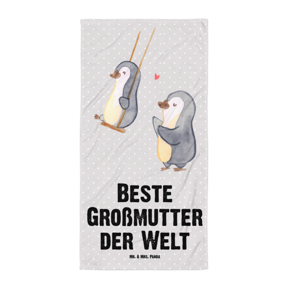 XL Badehandtuch Pinguin Beste Großmutter der Welt Handtuch, Badetuch, Duschtuch, Strandtuch, Saunatuch, für, Dankeschön, Geschenk, Schenken, Geburtstag, Geburtstagsgeschenk, Geschenkidee, Danke, Bedanken, Mitbringsel, Freude machen, Geschenktipp, Großmutter, Omi, Oma, Oma geworden, Grosseltern