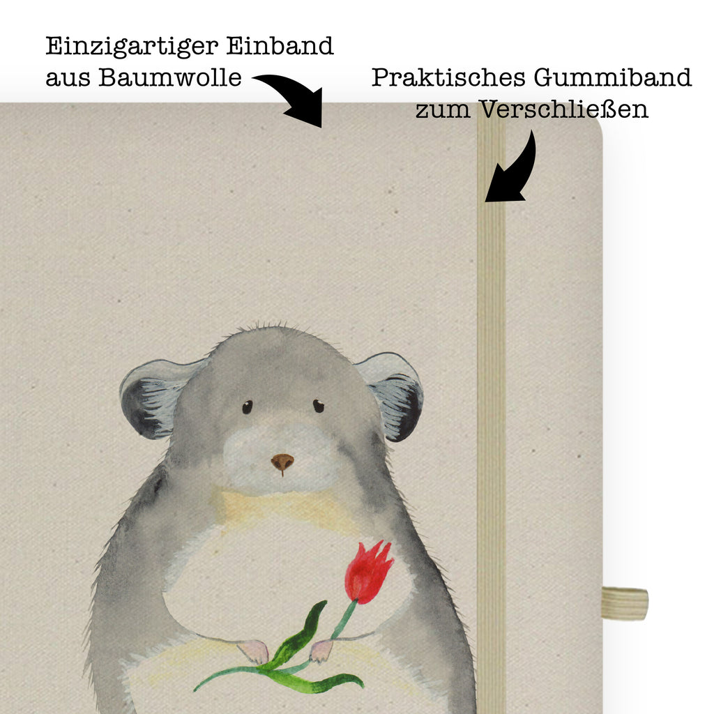 Baumwoll Notizbuch Chinchilla Blume Notizen, Eintragebuch, Tagebuch, Notizblock, Adressbuch, Journal, Kladde, Skizzenbuch, Notizheft, Schreibbuch, Schreibheft, Tiermotive, Gute Laune, lustige Sprüche, Tiere, Chinchilla, Chinchillas, Liebeskummer, Kummer, Depressionen, traurig sein, Chaos, Glücklichsein, Büro, Büroalltag