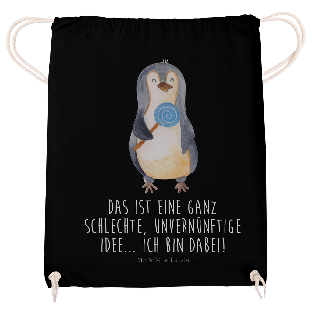 Sportbeutel Pinguin Lolli Sportbeutel, Turnbeutel, Beutel, Sporttasche, Tasche, Stoffbeutel, Sportbeutel Kinder, Pinguin, Pinguine, Lolli, Süßigkeiten, Blödsinn, Spruch, Rebell, Gauner, Ganove, Rabauke