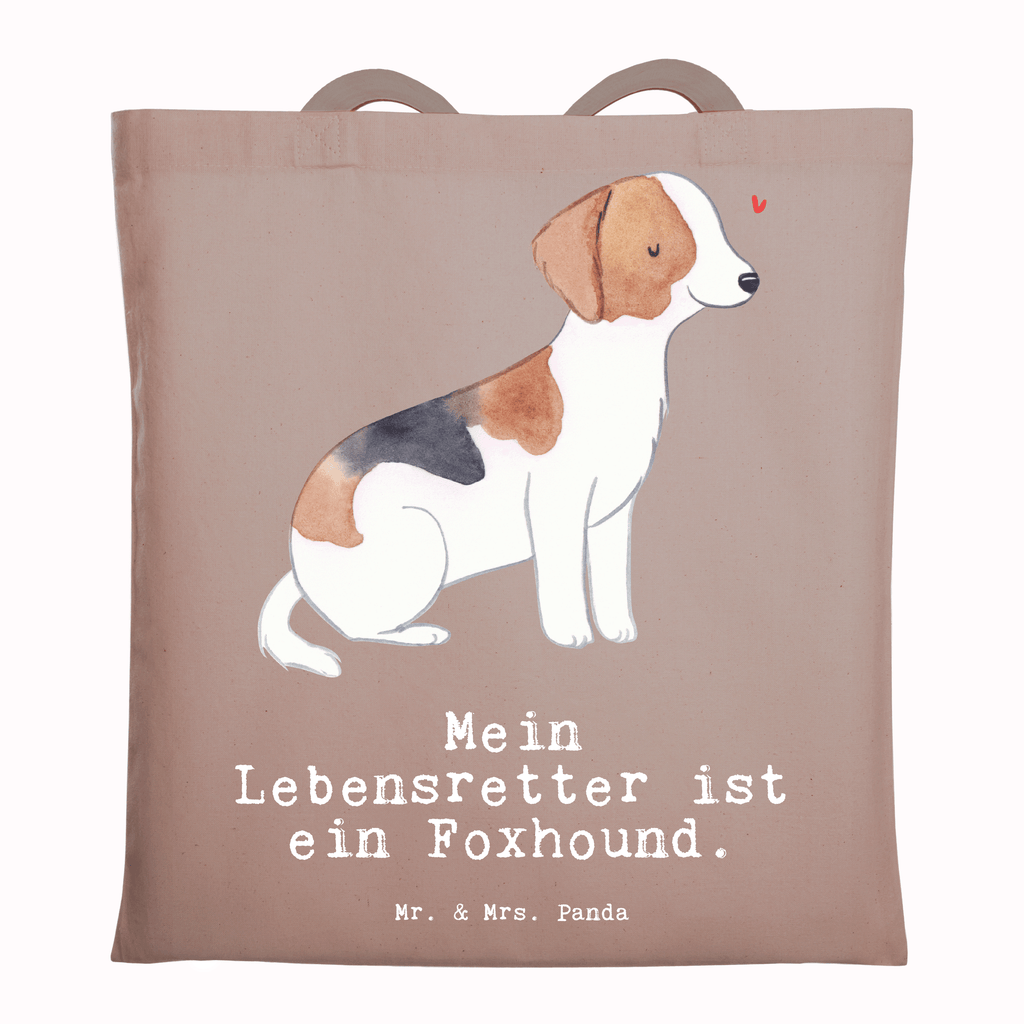 Tragetasche Foxhound Lebensretter Beuteltasche, Beutel, Einkaufstasche, Jutebeutel, Stoffbeutel, Hund, Hunderasse, Rassehund, Hundebesitzer, Geschenk, Tierfreund, Schenken, Welpe, Foxhound, Jagdhund, Laufhund