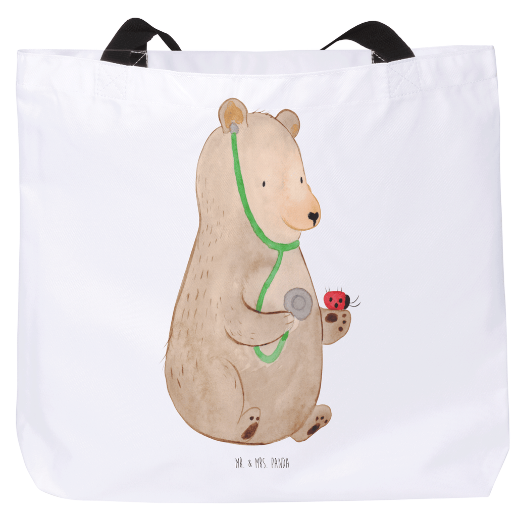 Shopper Bär Arzt Beutel, Einkaufstasche, Tasche, Strandtasche, Einkaufsbeutel, Shopper, Schultasche, Freizeittasche, Tragebeutel, Schulbeutel, Alltagstasche, Bär, Teddy, Teddybär, Arzt, Ärztin, Doktor, Professor, Doktorin, Professorin