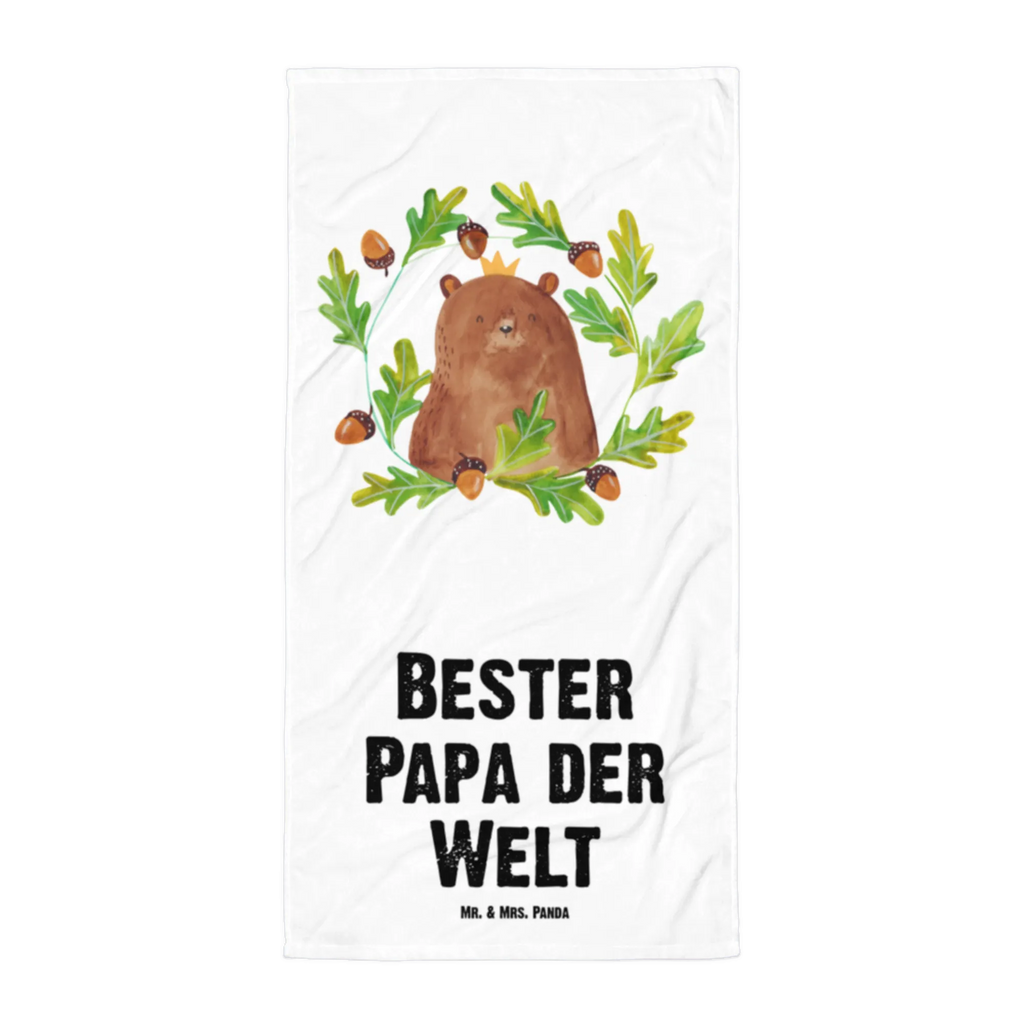 XL Badehandtuch Bär König Handtuch, Badetuch, Duschtuch, Strandtuch, Saunatuch, Bär, Teddy, Teddybär, Papa, Papa Bär, bester Vater, bester Papa, weltbester Papa, Vatertag, Vater, Dad, Daddy, Papi