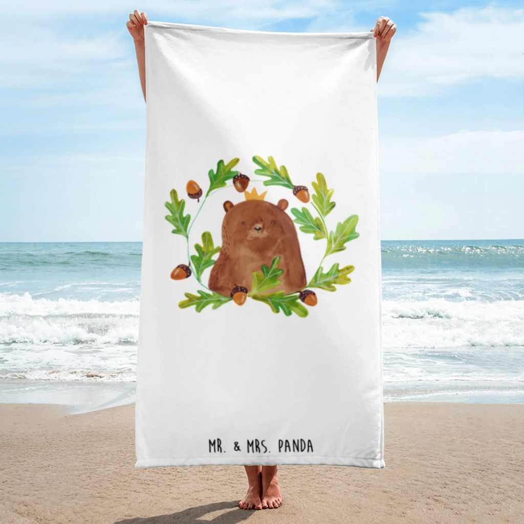 XL Badehandtuch Bär König Handtuch, Badetuch, Duschtuch, Strandtuch, Saunatuch, Bär, Teddy, Teddybär, Papa, Papa Bär, bester Vater, bester Papa, weltbester Papa, Vatertag, Vater, Dad, Daddy, Papi