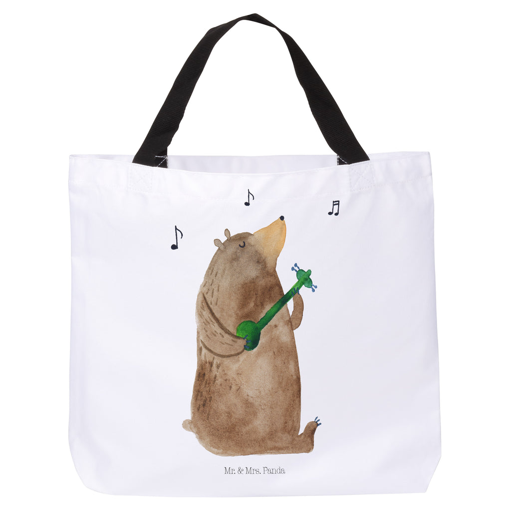 Shopper Bär Gitarre Beutel, Einkaufstasche, Tasche, Strandtasche, Einkaufsbeutel, Shopper, Schultasche, Freizeittasche, Tragebeutel, Schulbeutel, Alltagstasche, Bär, Teddy, Teddybär