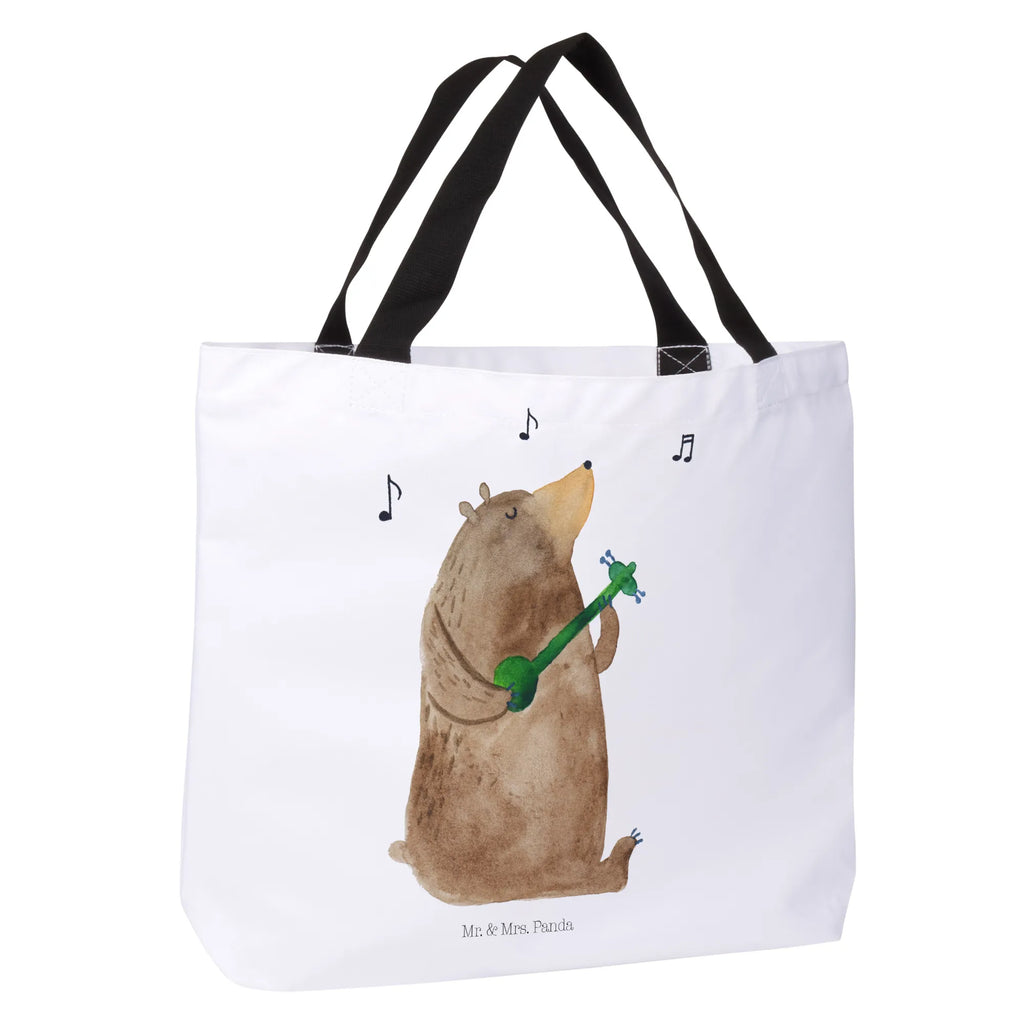 Shopper Bär Gitarre Beutel, Einkaufstasche, Tasche, Strandtasche, Einkaufsbeutel, Shopper, Schultasche, Freizeittasche, Tragebeutel, Schulbeutel, Alltagstasche, Bär, Teddy, Teddybär