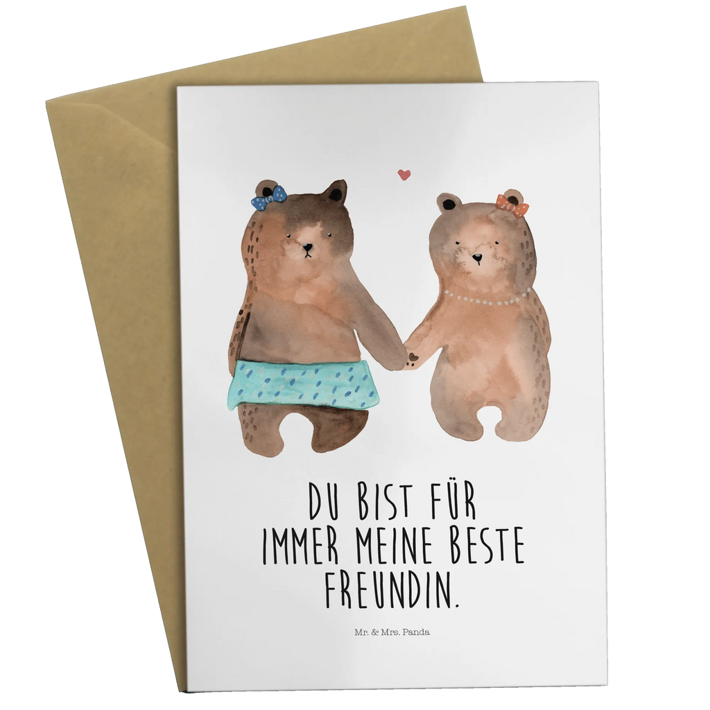 Grußkarte Bär Freundin Grußkarte, Klappkarte, Einladungskarte, Glückwunschkarte, Hochzeitskarte, Geburtstagskarte, Karte, Ansichtskarten, Bär, Teddy, Teddybär, Bär Freundin Beste Freund Liebe Liebesbeweis Verliebt Kumpel Kumpeliene