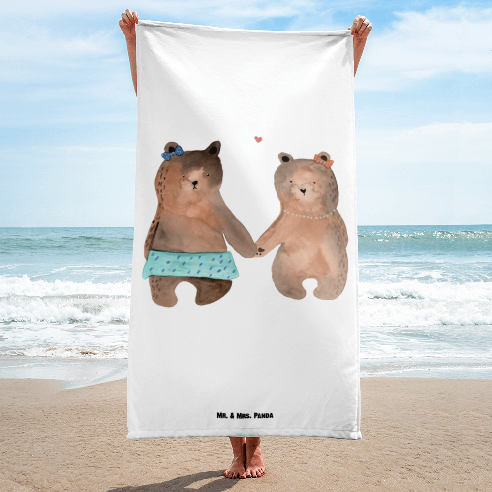 XL Badehandtuch Bär Freundin Handtuch, Badetuch, Duschtuch, Strandtuch, Saunatuch, Bär, Teddy, Teddybär, Bär Freundin Beste Freund Liebe Liebesbeweis Verliebt Kumpel Kumpeliene