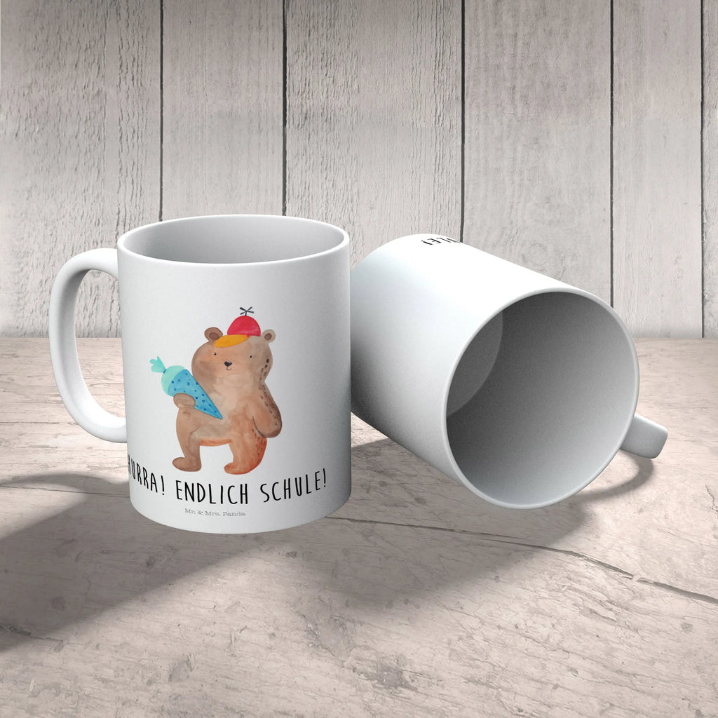 Kindertasse Bär mit Schultüte Kindertasse, Kinder Tasse, Kunststoff Tasse, Kindergarten Tasse, Trinkbecher, Camping Becher, Kaffeetasse, Kunststoffbecher, Kindergartenbecher, Outdoorgeschirr, Kunststoffgeschirr, Reisebecher, Reisetasse, Kinderbecher, Bruchfeste Tasse, Bruchsichere Tasse, Plastik Tasse, Plastiktasse, Bär, Teddy, Teddybär, Bär Motiv, Schultüte, Erster Schultag Geschenk, Einschulung Geschenk, Schule Geschenk, Grundschule, Schulanfang, Schulbeginn