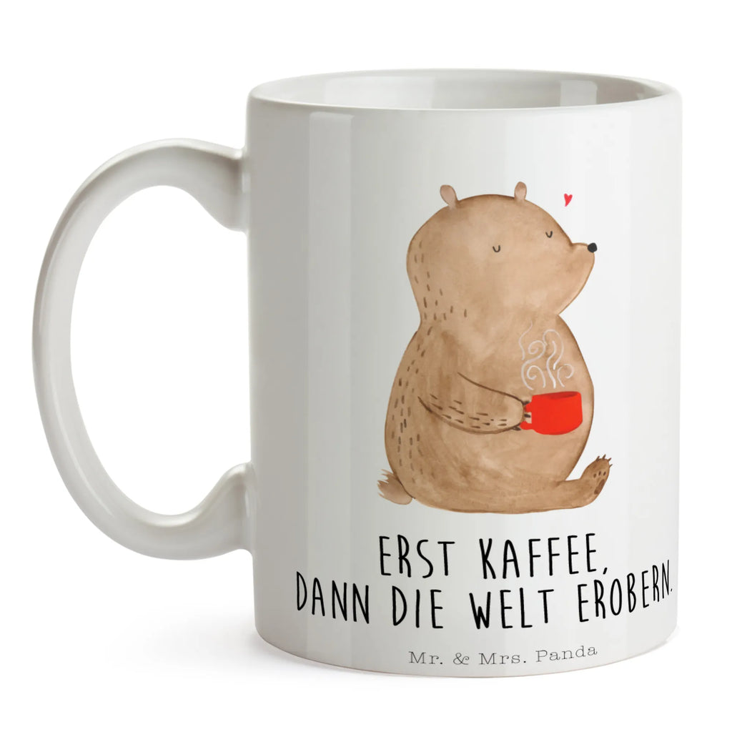 Tasse Bär Kaffee Tasse, Kaffeetasse, Teetasse, Becher, Kaffeebecher, Teebecher, Keramiktasse, Porzellantasse, Büro Tasse, Geschenk Tasse, Tasse Sprüche, Tasse Motive, Kaffeetassen, Tasse bedrucken, Designer Tasse, Cappuccino Tassen, Schöne Teetassen, Bär, Teddy, Teddybär, Kaffee, Coffee, Bären, guten Morgen, Morgenroutine, Welt erobern, Welt retten, Motivation