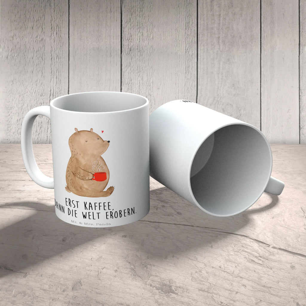 Tasse Bär Kaffee Tasse, Kaffeetasse, Teetasse, Becher, Kaffeebecher, Teebecher, Keramiktasse, Porzellantasse, Büro Tasse, Geschenk Tasse, Tasse Sprüche, Tasse Motive, Kaffeetassen, Tasse bedrucken, Designer Tasse, Cappuccino Tassen, Schöne Teetassen, Bär, Teddy, Teddybär, Kaffee, Coffee, Bären, guten Morgen, Morgenroutine, Welt erobern, Welt retten, Motivation