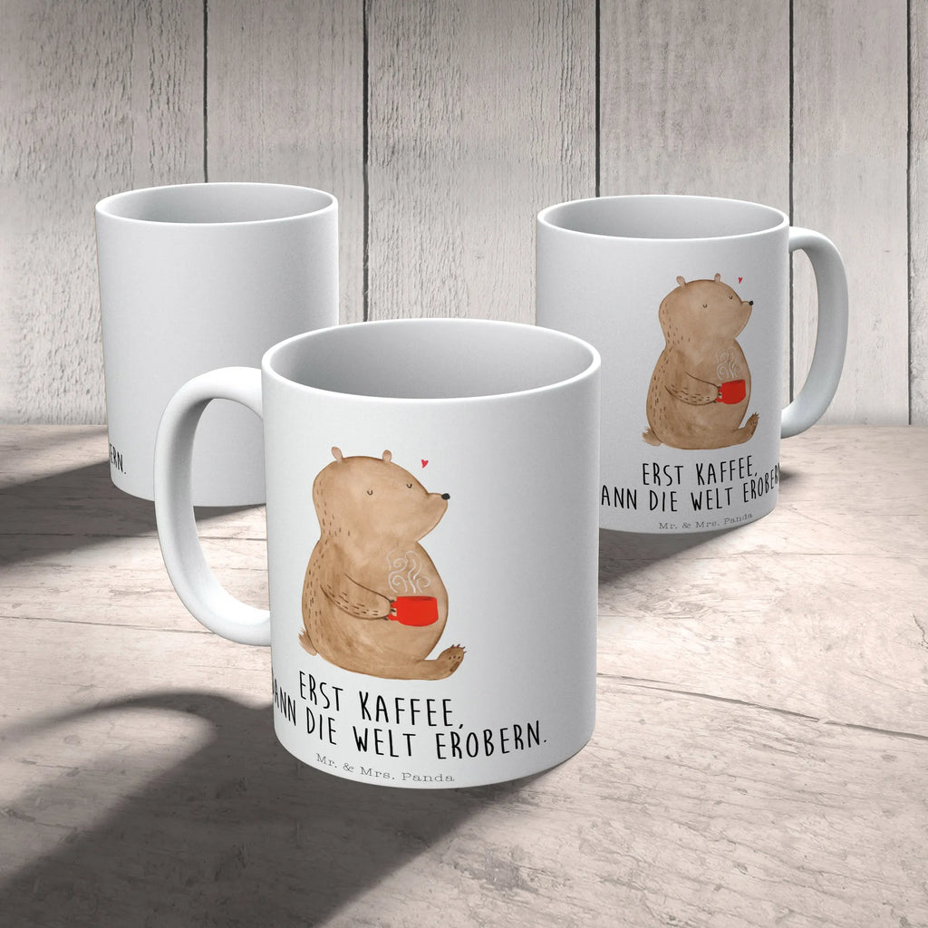 Tasse Bär Kaffee Tasse, Kaffeetasse, Teetasse, Becher, Kaffeebecher, Teebecher, Keramiktasse, Porzellantasse, Büro Tasse, Geschenk Tasse, Tasse Sprüche, Tasse Motive, Kaffeetassen, Tasse bedrucken, Designer Tasse, Cappuccino Tassen, Schöne Teetassen, Bär, Teddy, Teddybär, Kaffee, Coffee, Bären, guten Morgen, Morgenroutine, Welt erobern, Welt retten, Motivation