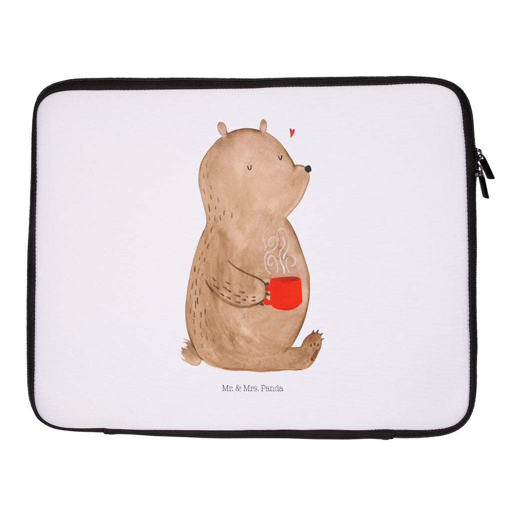 Notebook Tasche Bär Kaffee Notebook Tasche, Laptop, Computertasche, Tasche, Notebook-Tasche, Notebook-Reisehülle, Notebook Schutz, Bär, Teddy, Teddybär, Kaffee, Coffee, Bären, guten Morgen, Morgenroutine, Welt erobern, Welt retten, Motivation