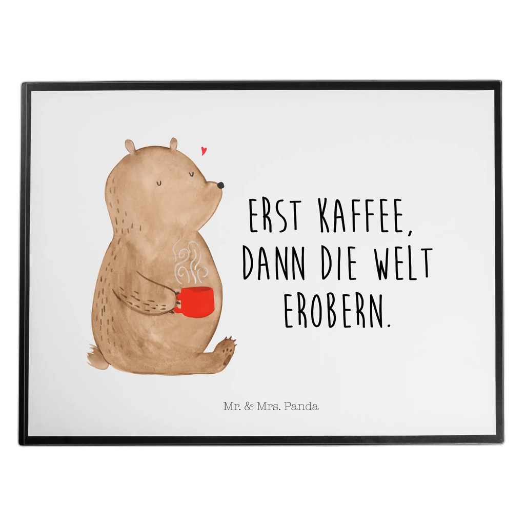 Schreibtischunterlage Bär Kaffee Schreibunterlage, Schreibtischauflage, Bürobedarf, Büroartikel, Schreibwaren, Schreibtisch Unterlagen, Schreibtischunterlage Groß, Bär, Teddy, Teddybär, Kaffee, Coffee, Bären, guten Morgen, Morgenroutine, Welt erobern, Welt retten, Motivation