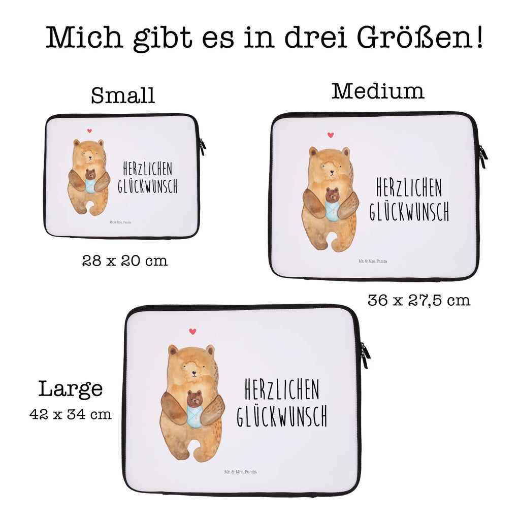 Notebook Tasche Bär Baby Notebook Tasche, Laptop, Computertasche, Tasche, Notebook-Tasche, Notebook-Reisehülle, Notebook Schutz, Bär, Teddy, Teddybär, Eltern, Mutter, Baby, Taufe, Geburt, Nichte, Neffe, Enkel, Enkelin, Täufling, Geburtstag, Glückwunsch