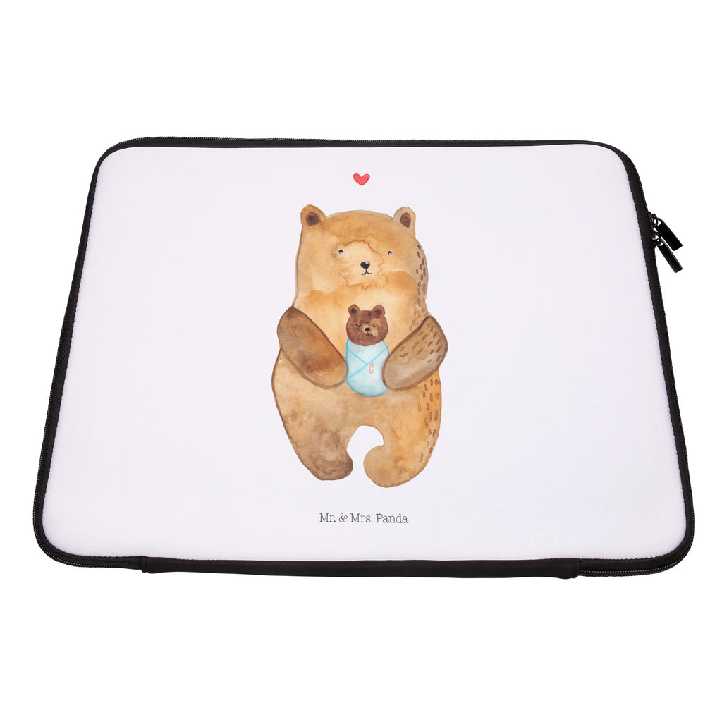 Notebook Tasche Bär Baby Notebook Tasche, Laptop, Computertasche, Tasche, Notebook-Tasche, Notebook-Reisehülle, Notebook Schutz, Bär, Teddy, Teddybär, Eltern, Mutter, Baby, Taufe, Geburt, Nichte, Neffe, Enkel, Enkelin, Täufling, Geburtstag, Glückwunsch