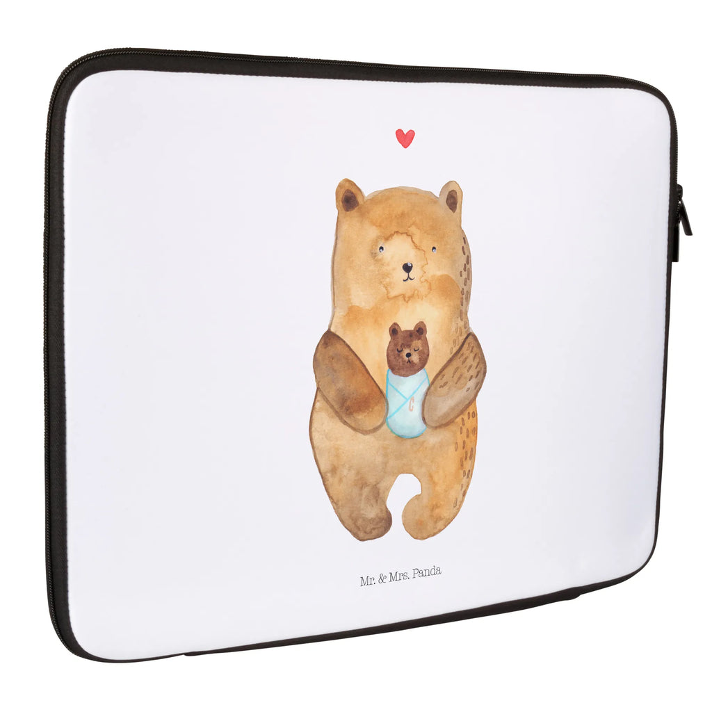 Notebook Tasche Bär Baby Notebook Tasche, Laptop, Computertasche, Tasche, Notebook-Tasche, Notebook-Reisehülle, Notebook Schutz, Bär, Teddy, Teddybär, Eltern, Mutter, Baby, Taufe, Geburt, Nichte, Neffe, Enkel, Enkelin, Täufling, Geburtstag, Glückwunsch