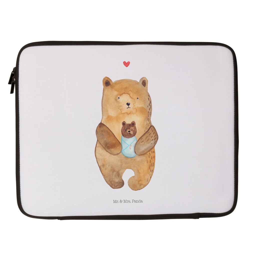 Notebook Tasche Bär Baby Notebook Tasche, Laptop, Computertasche, Tasche, Notebook-Tasche, Notebook-Reisehülle, Notebook Schutz, Bär, Teddy, Teddybär, Eltern, Mutter, Baby, Taufe, Geburt, Nichte, Neffe, Enkel, Enkelin, Täufling, Geburtstag, Glückwunsch