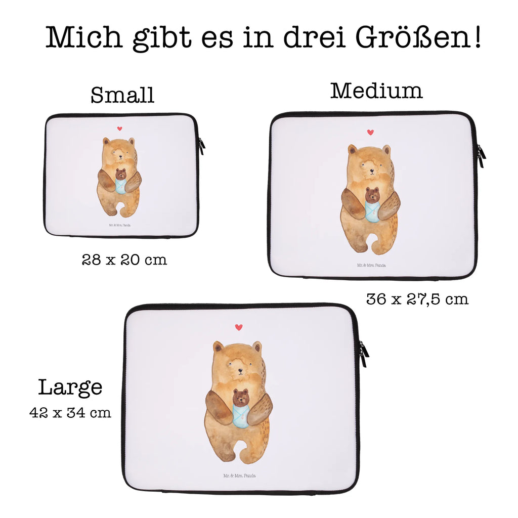 Notebook Tasche Bär Baby Notebook Tasche, Laptop, Computertasche, Tasche, Notebook-Tasche, Notebook-Reisehülle, Notebook Schutz, Bär, Teddy, Teddybär, Eltern, Mutter, Baby, Taufe, Geburt, Nichte, Neffe, Enkel, Enkelin, Täufling, Geburtstag, Glückwunsch