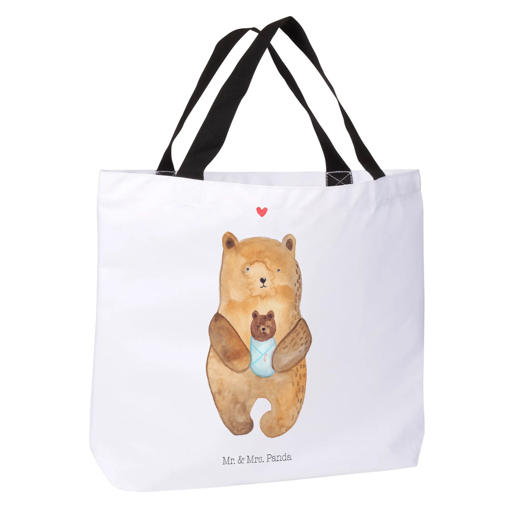 Shopper Bär Baby Beutel, Einkaufstasche, Tasche, Strandtasche, Einkaufsbeutel, Shopper, Schultasche, Freizeittasche, Tragebeutel, Schulbeutel, Alltagstasche, Bär, Teddy, Teddybär, Eltern, Mutter, Baby, Taufe, Geburt, Nichte, Neffe, Enkel, Enkelin, Täufling, Geburtstag, Glückwunsch