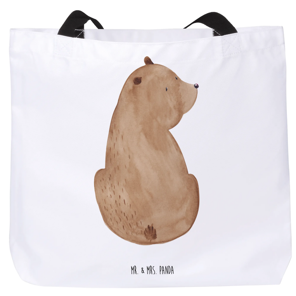 Shopper Bär Schulterblick Beutel, Einkaufstasche, Tasche, Strandtasche, Einkaufsbeutel, Shopper, Schultasche, Freizeittasche, Tragebeutel, Schulbeutel, Alltagstasche, Bär, Teddy, Teddybär, Selbstachtung, Weltansicht, Motivation, Bären, Bärenliebe, Weisheit