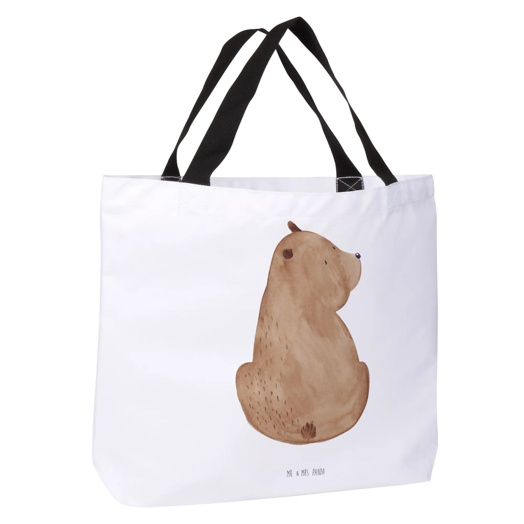 Shopper Bär Schulterblick Beutel, Einkaufstasche, Tasche, Strandtasche, Einkaufsbeutel, Shopper, Schultasche, Freizeittasche, Tragebeutel, Schulbeutel, Alltagstasche, Bär, Teddy, Teddybär, Selbstachtung, Weltansicht, Motivation, Bären, Bärenliebe, Weisheit